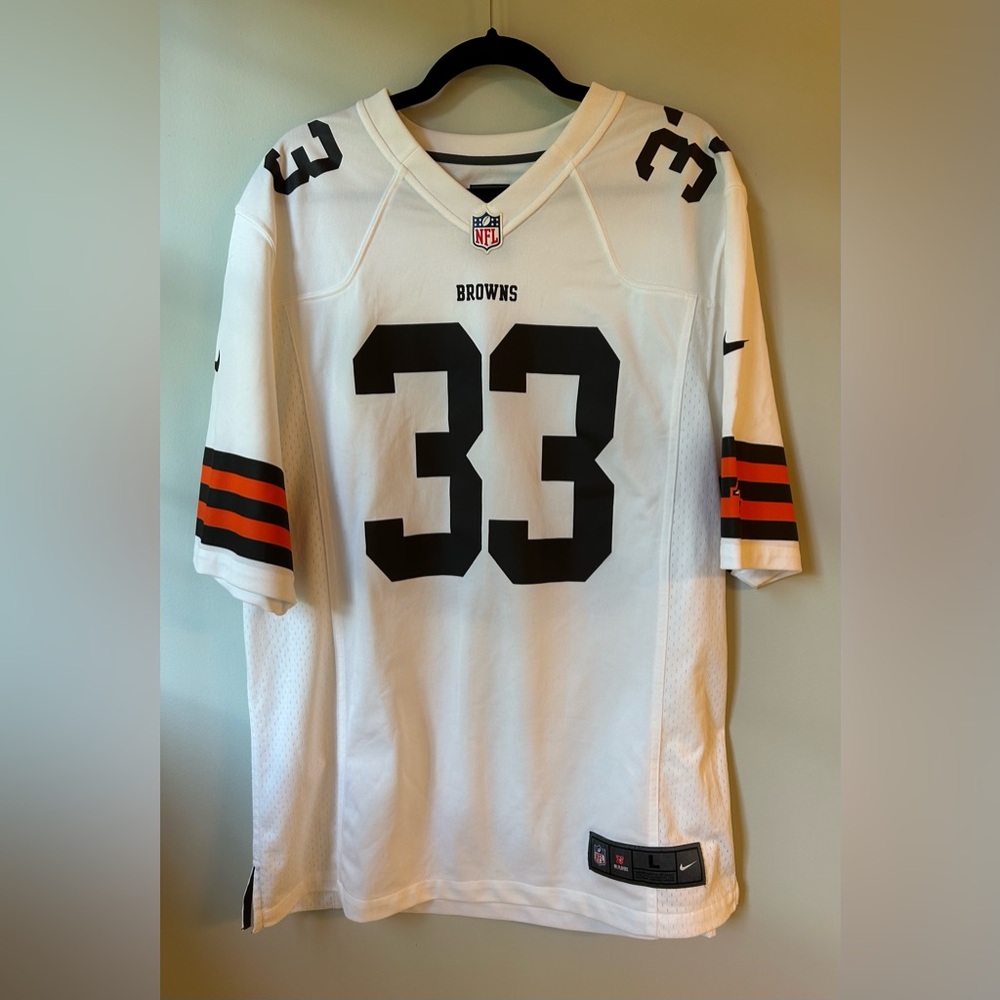 Cleveland Browns NFL Nike Jersey White #33 Trent Richardson Men’s Size Large EUC